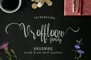Elevate Your Brand with Vroffloow: A Modern Script Sans Serif Typeface